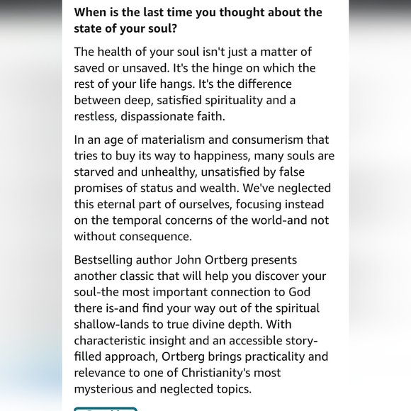 Soul Keeping by John Ortberg 📖 - Picture 2 of 10